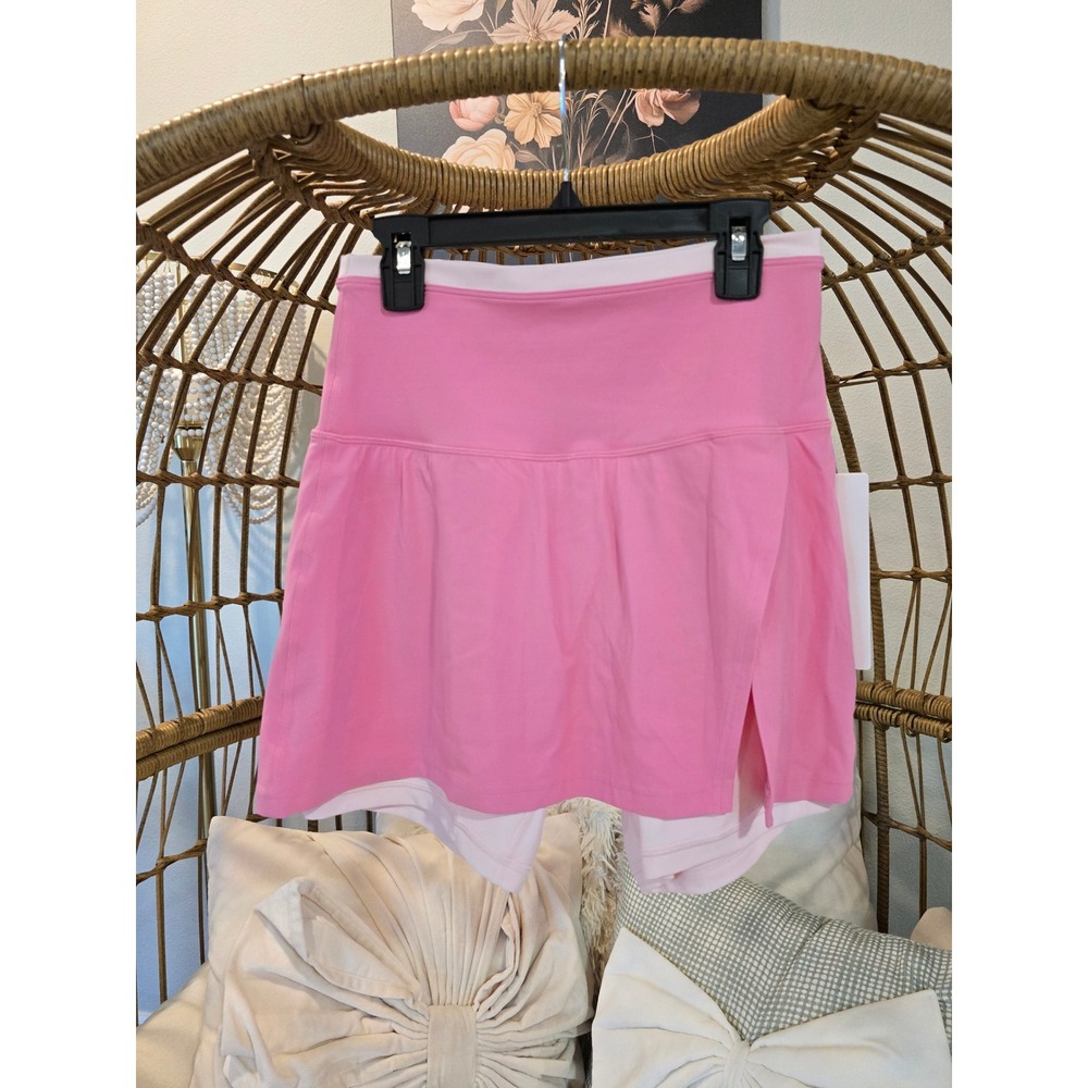 Lululemon Align Side Slit Skirt Trim Pink High Rise Athletic Skort Size 6 NEW